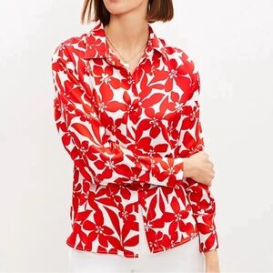 LOFT Plumeria Twill Shirt